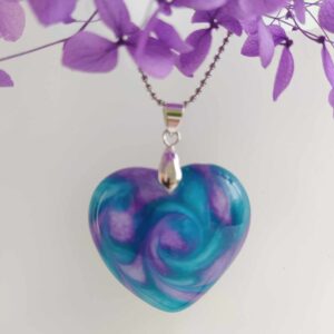 Tyrkysovo-fialové srdce