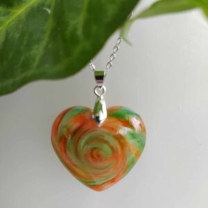 Oranžovo-tyrkysové srdce