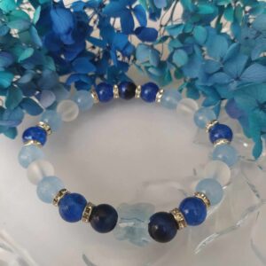 Modrý náramek s motýlem Swarovski