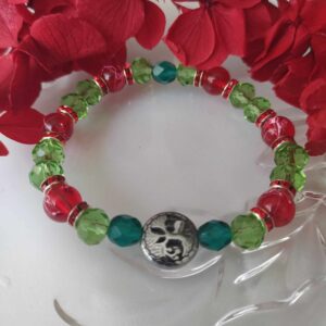 Zeleno-červený náramek se stromem života